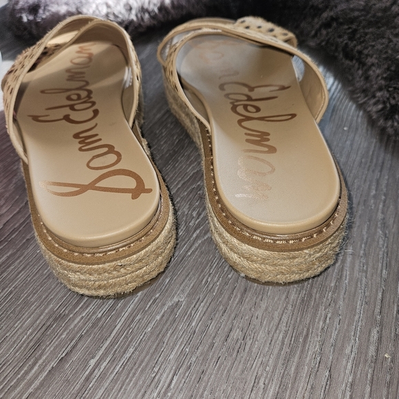 Women's Korina  printed Calf Hair Crossover Espadrille Platform Sandals - Picture 5 of 5